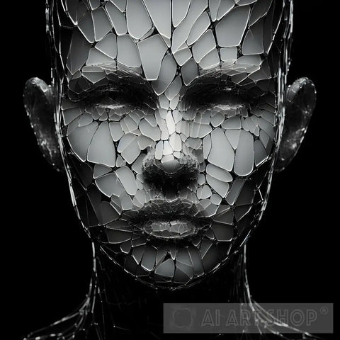 Shattered Face Abstract Ai Art