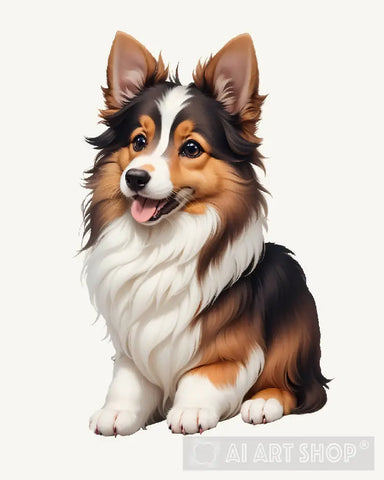 Sheltie Puppy Dog Ai Artwork