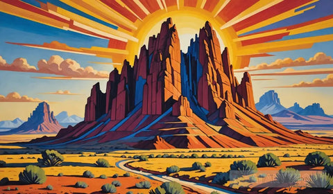 Shiprock Abstract Ai Art