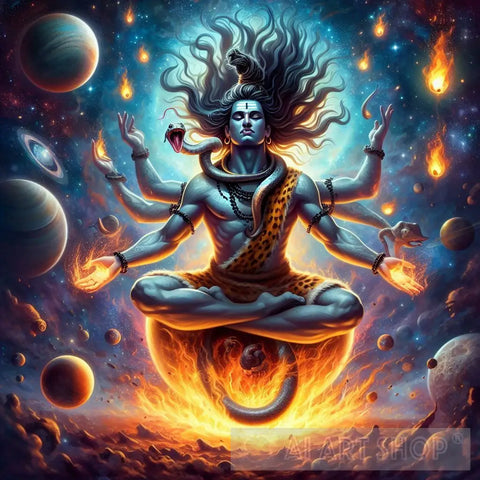 Shiva Rudra Trance Ai Artwork