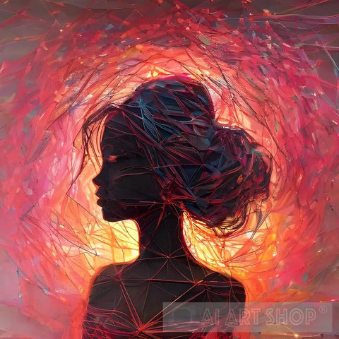 Silhouette Of A Woman Ai Artwork