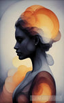 Silhouette Of A Woman In Soft Gradients Portrait Ai Art