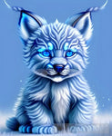 Silver Baby Lynx Portrait Ai Art