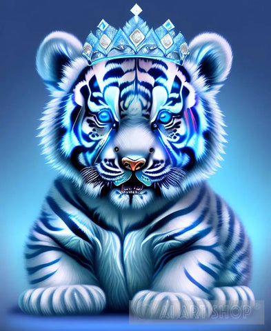 Silver Baby Tiger Ii Animal Ai Art