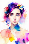 Simple Elegant Beautiful Young Lady Ai Painting