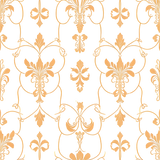 Six Elegant Victorian Swirl Damask seamless pattern — Transparent Background