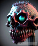 Skeleton Head On A Pedestal # 3 Ai Artwork