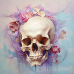 Skull Flower Abstract Ai Art