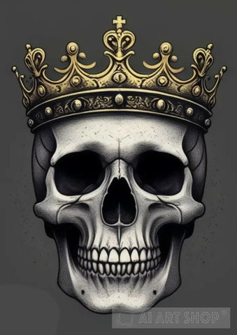 Skull Head Ai Artwork