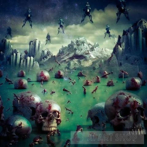 Skull Kingdom Surrealism Ai Art