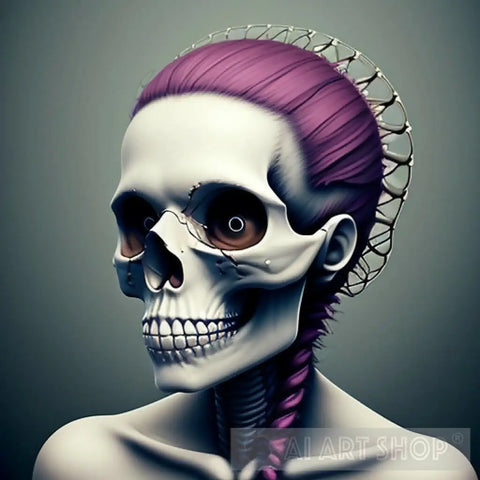 Skull Woman Ai Artwork