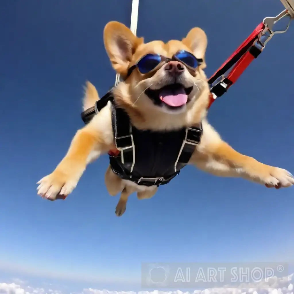 #Skydivingdog