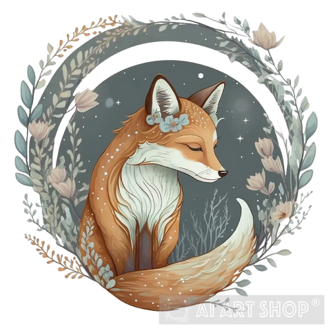 Sleeping Fox Animal Ai Art