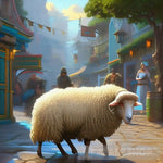 Sleepy Sheep Animal Ai Art