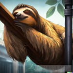 Sleepy Sloth Animal Ai Art