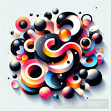 Slick Shiny Abstract Shapes Ai Painting