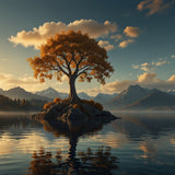 Leonardo_Lightning_XL_A_majestic_surreal_landscape_at_golden_h_0