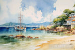 Small Coastal Port Landscape Ai Art