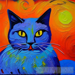 Smart Cat Expressionism Ai Art