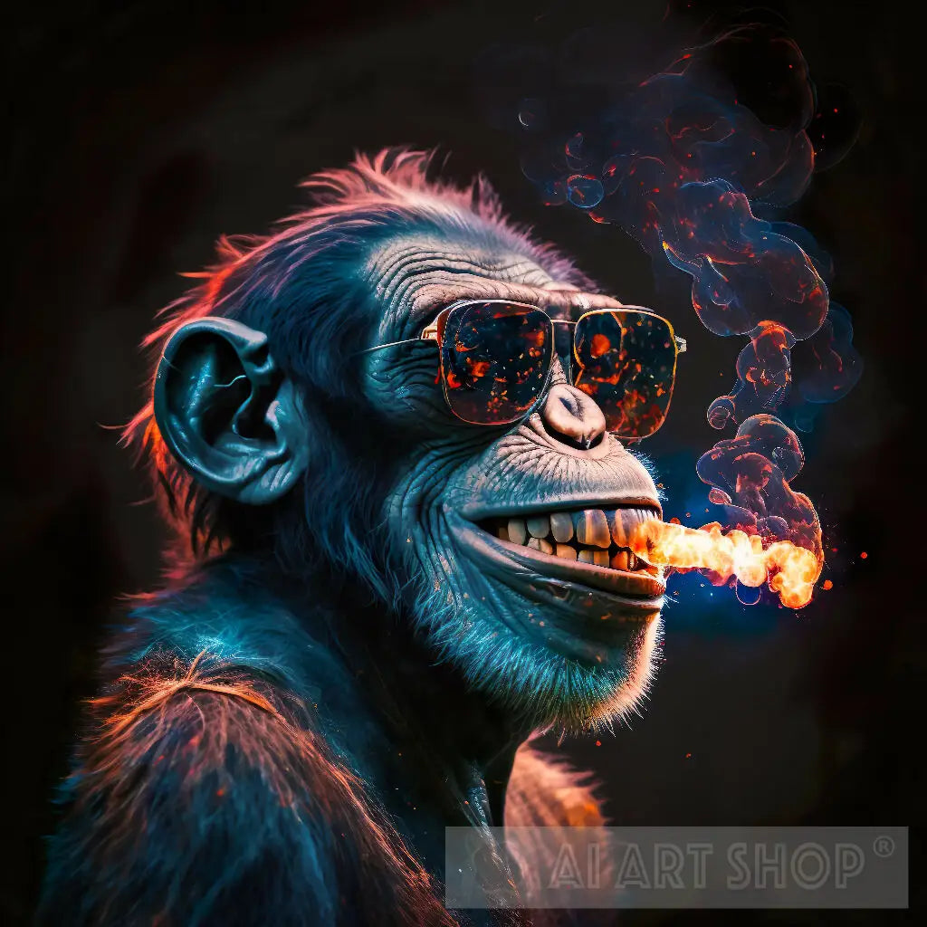 Flaming, Cool, Fiery Monkey, Shades