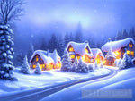 Snow Covered Cottages V1 Ai Painting