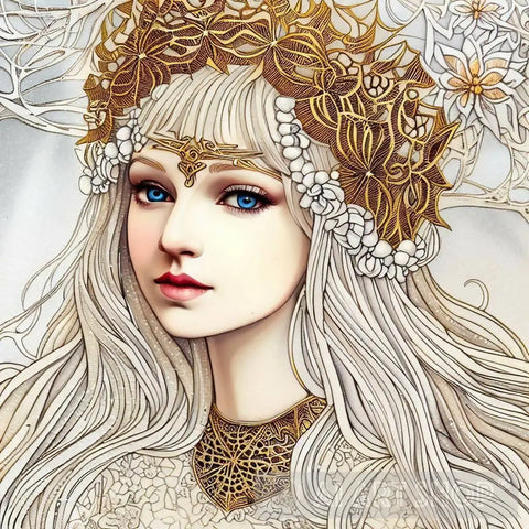 Snow Princess Girl Portrait Portrait Ai Art