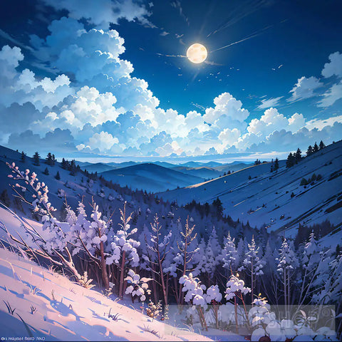 Snow & Sky Landscape Ai Art