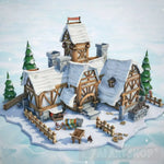 Snow Village Landscape Ai Art