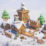 Snow Village Landscape Ai Art