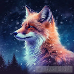 Snowy Fox Dreaming Animal Ai Art