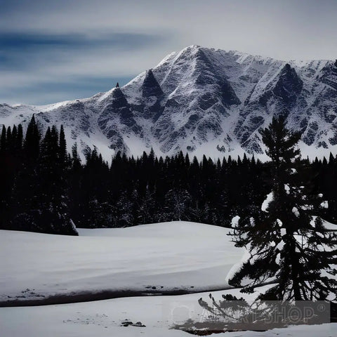 Snowy Mountains Landscape Ai Art