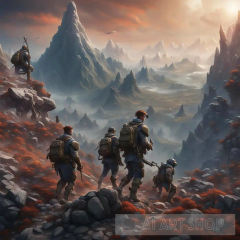 Soldiers In The Mountain Ww3 Modern Ai Art