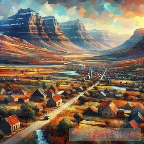 South African Village Ai Artwork