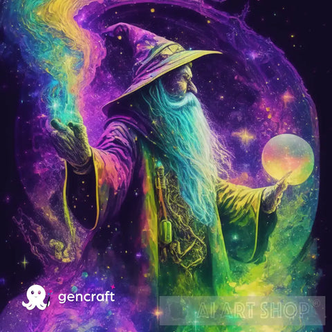 Space Wizard Nature Ai Art