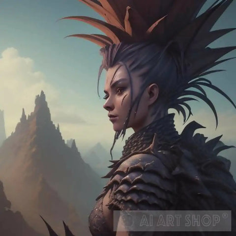 Spartan Mars Warrior Portrait Ai Art