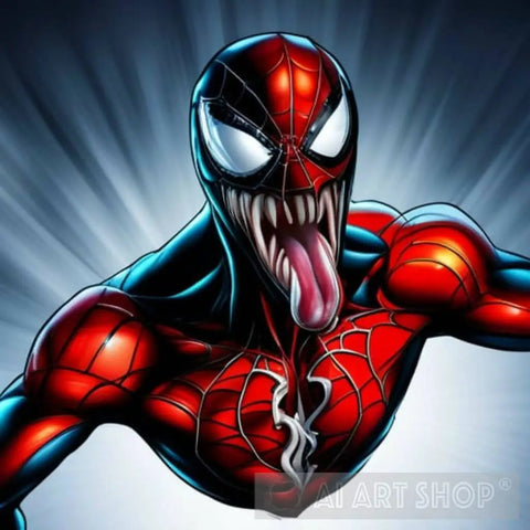 Spider Man/Venom Fusion Abstract Ai Art