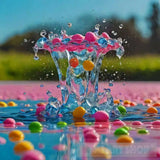 Splash Water Cooler Green And Blue Rose Ai Artwork