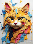 Splatter Cat Animal Ai Art