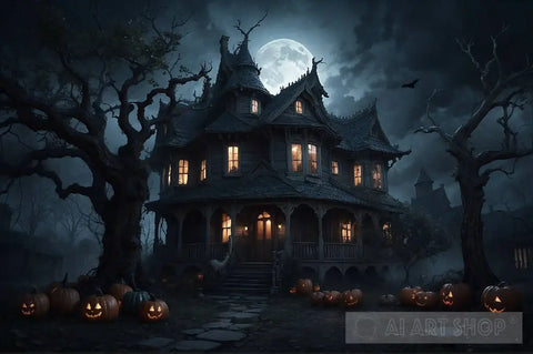 Spooky House Ai Artwork