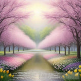 Spring Blossoms Landscape Ai Art