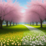 Spring Blossoms Landscape Ai Art