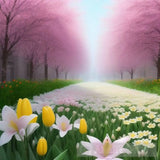 Spring Blossoms Landscape Ai Art