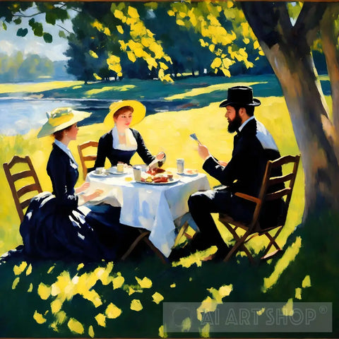 Spring Breakfast Outdoors Ai Painting