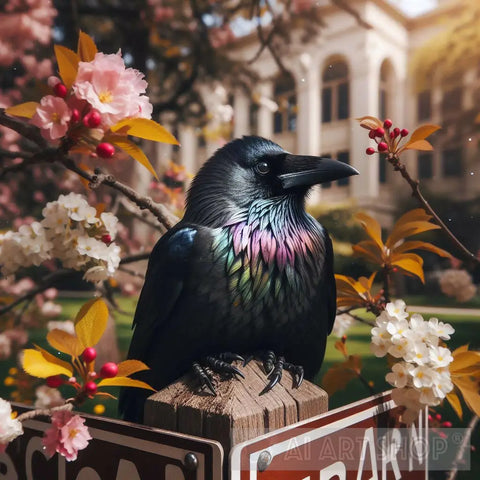 Springtime Crow Ai Artwork