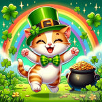 St. Patrick’s Day Kitten Animal Ai Art