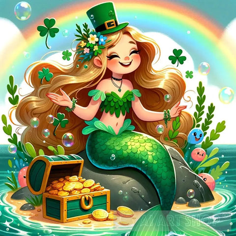 St. Patrick’s Day Mermaid Ai Artwork