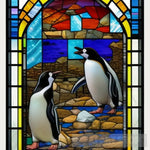 Stained-Glass Penguins Animal Ai Art