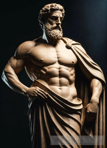 Standing Greek Statue Portrait Ai Art