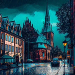Starry Night In Lund Sweden Ai Painting