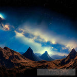 Starry Night View Landscape Ai Art